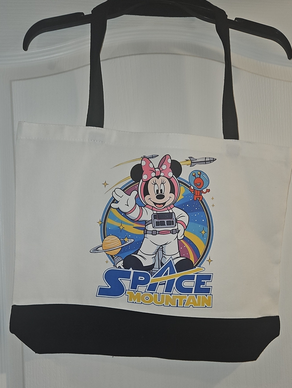 Canvas Tote Minnie Mouse Space Mountain New